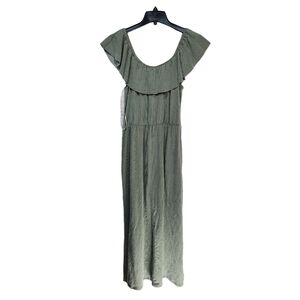Hem & Thread Women's Rayon Blend Stripe Off-The-Shoulder Dress - S